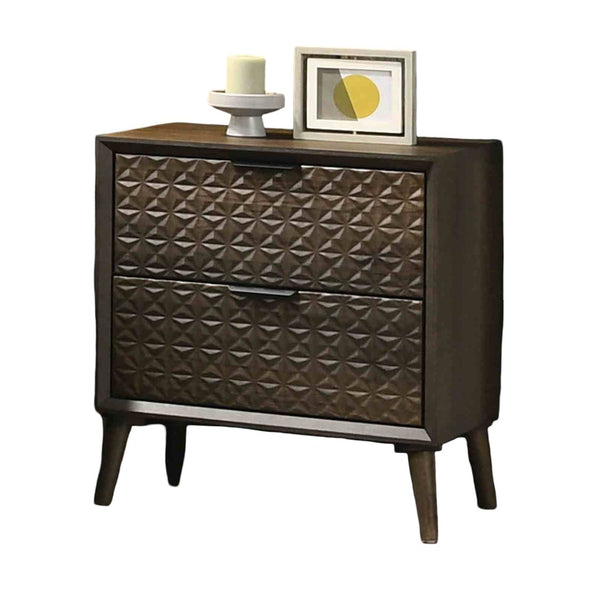 English Elm Contemporary Glam Nightstand Glossy White Lacquer Chrome Legs Dovetail Drawer Bedroom B2741P435315