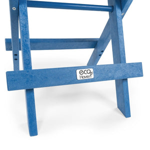 English Elm Riverstone Recycled Hdpe Folding Outdoor Bistro Table Weatherproof Patio Balcony Blue B2745P409703