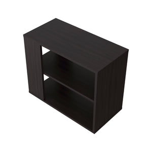 English Elm Sideboard modern engineered wood console with 2 spacious shelves, compact sturdy minimalist design Black 29.13 L x 16.93 W x 4.33 H B097P296816
