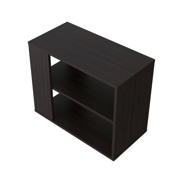 English Elm Sideboard modern engineered wood console with 2 spacious shelves, compact sturdy minimalist design Black 29.13 L x 16.93 W x 4.33 H B097P296816