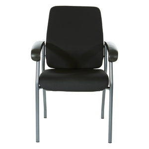 OSP Home Furnishings Padded Visitor Chair with Lumbar Support and Steel Frame for Office Reception Areas 83730T-30