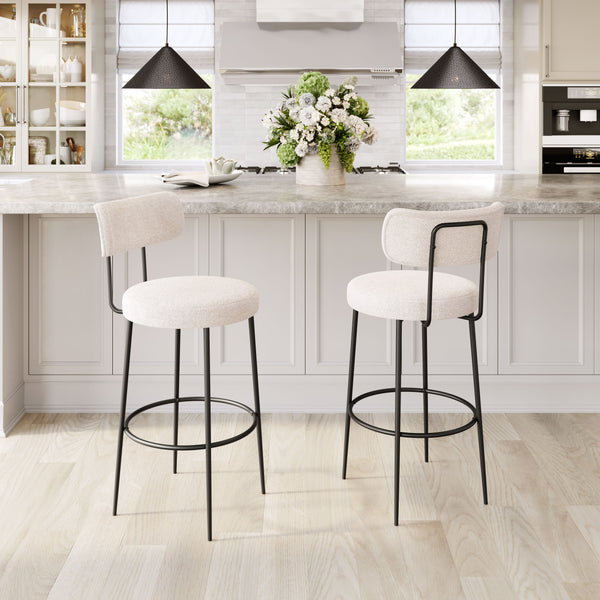 Blanca Barstool - Set of 2 Ivory 109740 Zuo Modern