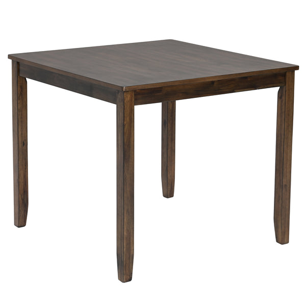 English Elm Elegant 5-Piece Walnut Dining Table Set With 4 Upholstered Chairs For Stylish Family Meals & Gatherings W1998S00077