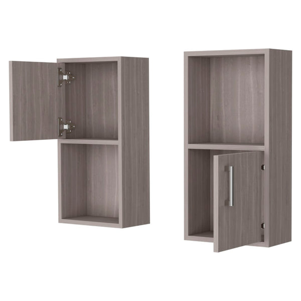English Elm Dixie Wall Mounted Medicine Cabinet Set of Two with Open Shelf Bathroom Storage B128P460148