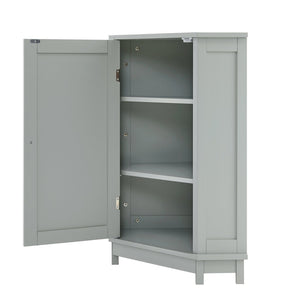 English Elm Grey Triangle Corner Cabinet Mdf Modern Bathroom Storage with Adjustable Shelves Gray N725P333564E