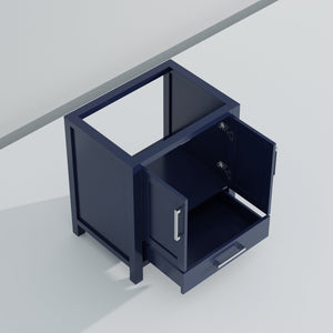 English Elm Navy Blue Bath Vanity 30-in W x 22-in D — Solid Wood, Soft-Close Drawer, Spacious Cabinet & Shelf, Fully Assembled B2731P258796