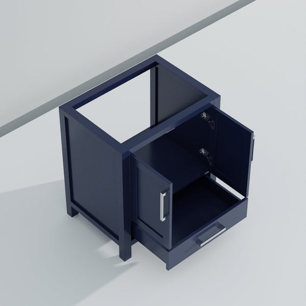 English Elm Navy Blue Bath Vanity 30-in W x 22-in D — Solid Wood, Soft-Close Drawer, Spacious Cabinet & Shelf, Fully Assembled B2731P258796