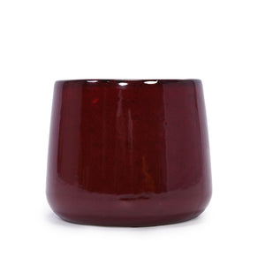 English Elm 4 Pieces Ceramic Flowerpot Set with Hand-Glazed Finish, Precision Molded Planters for Patio Decor Bean paste red W3273P321581