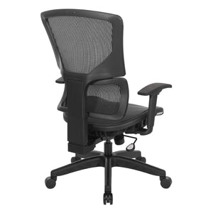 OSP Home Furnishings Vertical Matrix Ergonomic Manager Chair with Lumbar Support for Executive Workspace Comfort 639-T11N48P