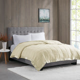 Madison Park Windom Casual Lightweight Down Alternative Blanket with Satin Trim MP51-540 Cream