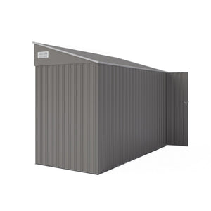 English Elm Campcraft Metal Storage Shed with Sloped Roof Ventilation and Weather Resistant Steel Panels Dark Gray W1598P283837