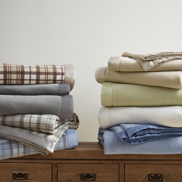 English Elm Microfleece Twin Blanket 66x90 | Ultra-Soft 100% Polyester Brushed Microfleece, Anti-Pilling Grid Touch Grey 15.55 L x 12.4 W x 7.09 H B035P294149