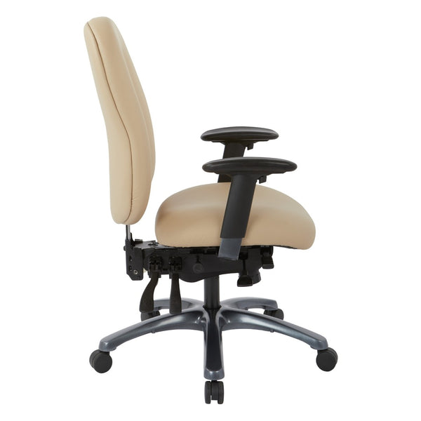 OSP Home Furnishings Multi-function Ergonomic High Back Office Chair with Lumbar Support and Titanium Base High Buff 8511-R104