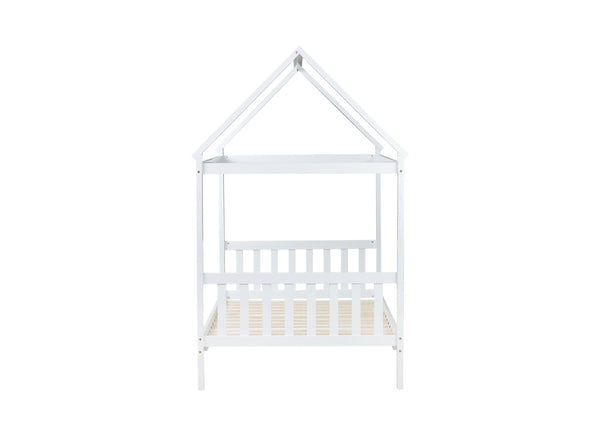 English Elm Twin House Shaped Kids Bed Solid Rubberwood Platform Frame with Storybook Silhouette W504P363904