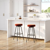 Swivel Seat Glam Bar Stool - Set of 2 Rust TWYD7DRS Walker Edison