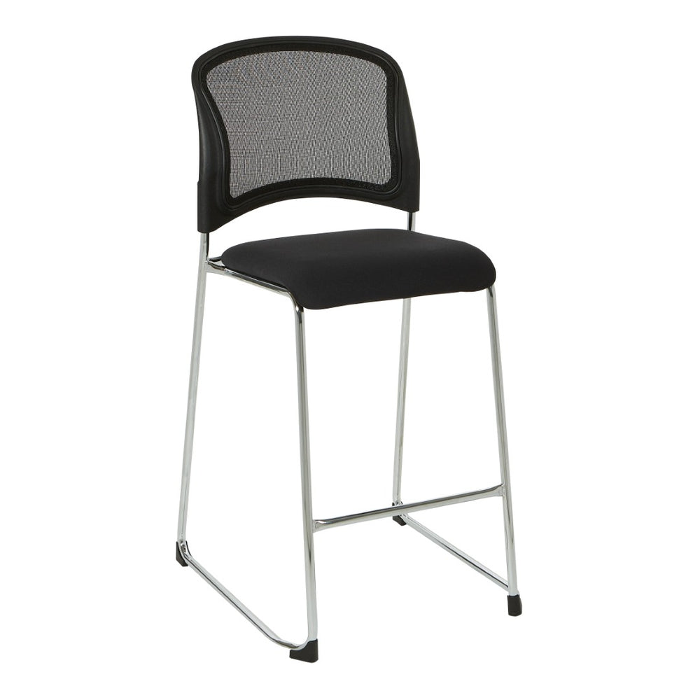 OSP Home Furnishings Tall Stacking Visitor Chair Upholstered Seat Ergonomic Back for Office or Training Room 88627C22-30