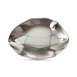 English Elm Forde Polished Aluminum Sculptural Bowl Organic Form Accent for Console or Coffee Table B2769P498422