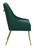 Maxine Dining Chair Green & Gold 109716 Zuo Modern