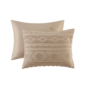 English Elm 3 Pcs King/Cal King Chenille Oversized Comforter Set – Luxurious Tan Tufted Design For Cozy Sleep B035P319510