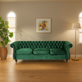 Christopher Knight Home® - Noble House - - Durable 3-Seater Emerald Velvet Sofa, Combining Luxurious Comfort With Timeless Design, Perfect For Elegant Living Spaces, Featuring Plush Upholstery For Relaxation And A Touch Of Sophisticated Style