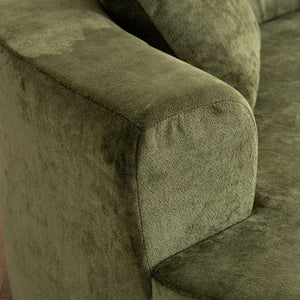 English Elm Moon modern sleeper sofa with extra-deep seat, sponge support & spring pack, green chenille comfort W2012P399193