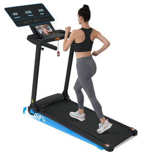 English Elm Treadmill Foldable Home Gym with 3hp Motor Incline Cushioned Belt and Bluetooth Speaker N728P337620B
