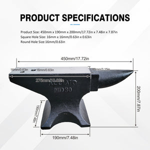 English Elm Single Horn Cast Steel Anvil 66lb Hardened Forge Tool for Blacksmith Metalsmith Work W3213P453347