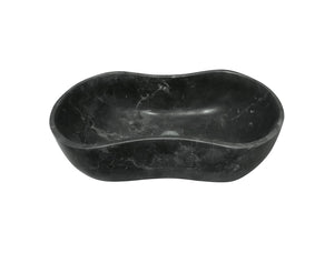 English Elm Luxury Solid Marble Vessel Sink Wavy Organic Stone Basin Matte Honed Vanity Bowl W1696P408021