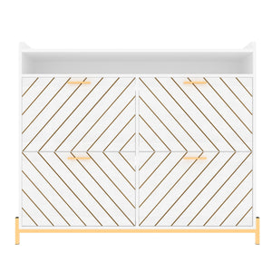 English Elm shoe cabinet Rustic Herringbone Flip-Drawer Organizer for Narrow Spaces, Dust-Proof Entryway Storage White W2227P207769