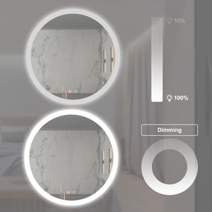 English Elm 24Inch Bathroom Led Vanity Mirror – Dimmable Touch Control, Anti-Fog, Cri 95, Waterproof Elegance W1992P211219