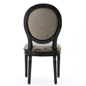 English Elm Christopher Knight Home® - Kd Dining Chair - Elegant Grey Velvet Upholstered Seat With Iconic Round Backrest & Fluted Legs 60352.00NVLT