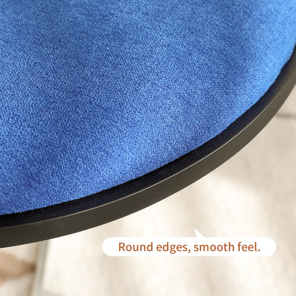 English Elm Folding mid-century modern cantilever dining chair with chrome frame, wooden back and upholstered seat Blue W2105P250641