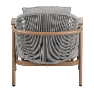 English Elm Christopher Knight Home® - Orla Outdoor Rope Club Chairs Set Of 2 - Stylish Teak Finish & Taupe Cushions For Cozy Lounging N775P224519T-S2