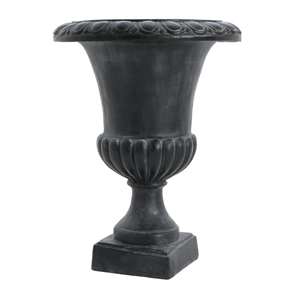 English Elm Christopher Knight Home® - MGO Hand-Painted Garden Urn 27" H in Antique White Finish with Drainage Hole for Healthy Plants Antique Black N772P301484B