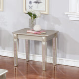 English Elm Barent Contemporary Wood 3-Piece Coffee Table Set With Mirrored Legs, Champagne