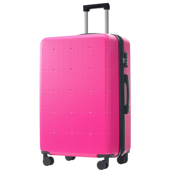 English Elm Luggage 5 Piece Hardside Abs Set with Front Access Carry on and Tsa Spinner Wheels Pink N732P391557F