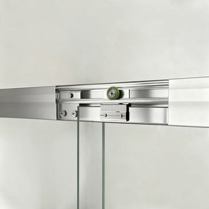 English Elm 44-48 in Semi-frameless Bypass Sliding Shower Door Tempered Glass Alcove Enclosure W1573P239435