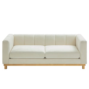 English Elm Modern Chenille Loveseat with Pocket Spring Support for Apartment Living Rooms N763S000070A