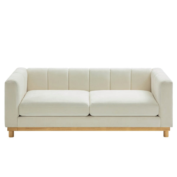English Elm Modern Chenille Loveseat with Pocket Spring Support for Apartment Living Rooms N763S000070A