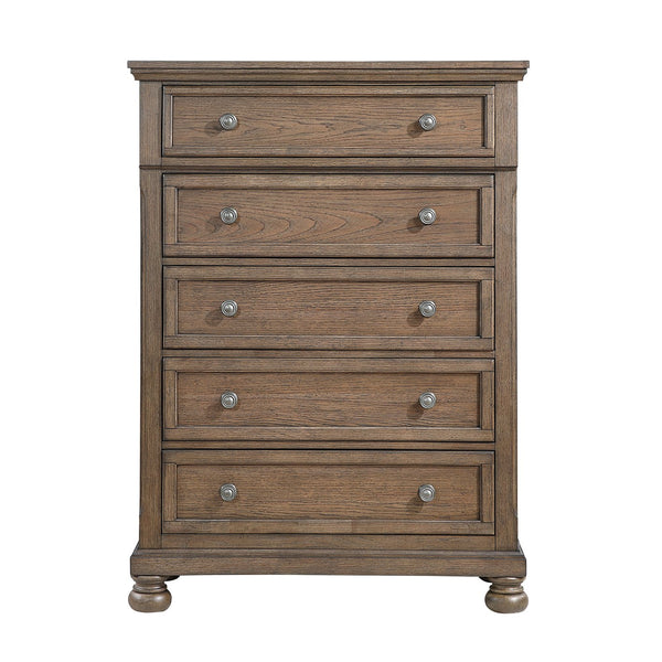 English Elm Transitional 7-Drawer Dresser with Felt Jewelry Tray, Dovetail Drawers & Pewter Knobs, Fully Assembled Antique brown 42 L x 21 W x 55.5 H B011P374533
