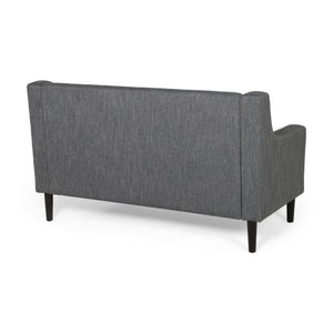 English Elm Christopher Knight Home® - LOVESEAT Modern Tufted Waffle Stitch Low-Profile Sofa with Tapered Legs and Removable Covers - 58" Charcoal 68674.00CHAR