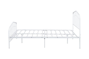 English Elm Contemporary Full-Size Metal Bed Frame with Minimalist Design, Lightweight, Foundation-Free Ease White 27 L x 58 W x 5 H B2741P364406