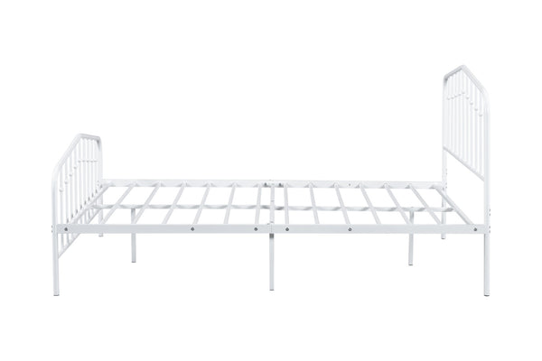 English Elm Contemporary Full-Size Metal Bed Frame with Minimalist Design, Lightweight, Foundation-Free Ease White 27 L x 58 W x 5 H B2741P364406