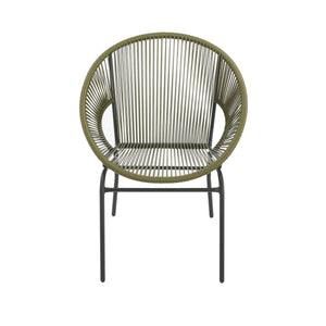 English Elm Christopher Knight Home® - NUSA Modern Outdoor Wicker Club Chairs Set of 2 with Durable PE Rattan Weave and Sleek Iron Frame Green N775P198603G