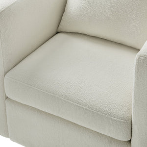 English Elm Sutton Ivory Performance Fabric Swivel Barrel Chair — Ultra-Soft, Stain-Resistant, Pocket Coil Comfort, Reversible Cushion, 360° Swivel B050P322582