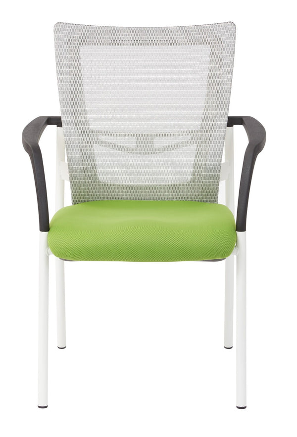 OSP Home Furnishings Progrid® Mesh Back Visitor Chair with Lumbar Support and Padded Seat for Office Green 8810W-6