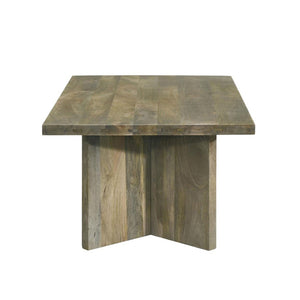 English Elm Rectangular Solid Wood Coffee Table - Elegant Mango Brown, Versatile Design For Modern & Rustic Homes B016P373136-GIGA