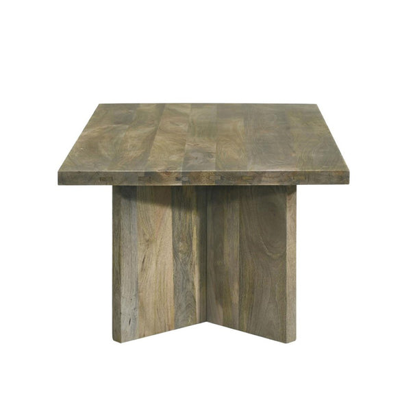 English Elm Rectangular Solid Wood Coffee Table - Elegant Mango Brown, Versatile Design For Modern & Rustic Homes B016P373136-GIGA