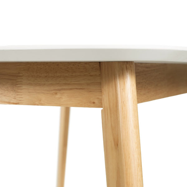 English Elm [video] 5 Piece Mid-century Rubberwood Dining Set with Cushioned Chairs for Modern Homes Dark Grey,White+Oak N759S005002E
