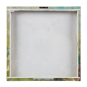 JLA Home Madison Park - Lamb Pastoral Canvas Wall Art — Whimsical Tessa Kane Lamb Illustration, Framed 16"x16" for Cozy Rooms Lamb/Green Multi ID95C-0049